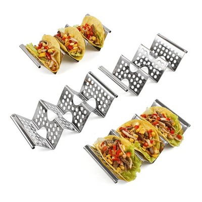 Taco Holders Stainless Steel Taco Stand 2 or 3 Tacos 4 Pcs