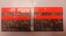 duct tape wallet bifold camo blaze orange and grey hand made made of 100 tape