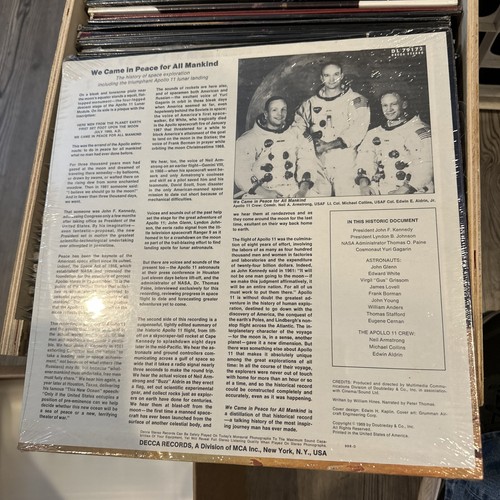 We Came In Peace For All Mankind Vintage Soundtrack 33 Record - Sealed - Picture 4 of 5