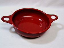 Rote Emailleschüssel mit Henkel - Durchmesser ca. 20 cm -