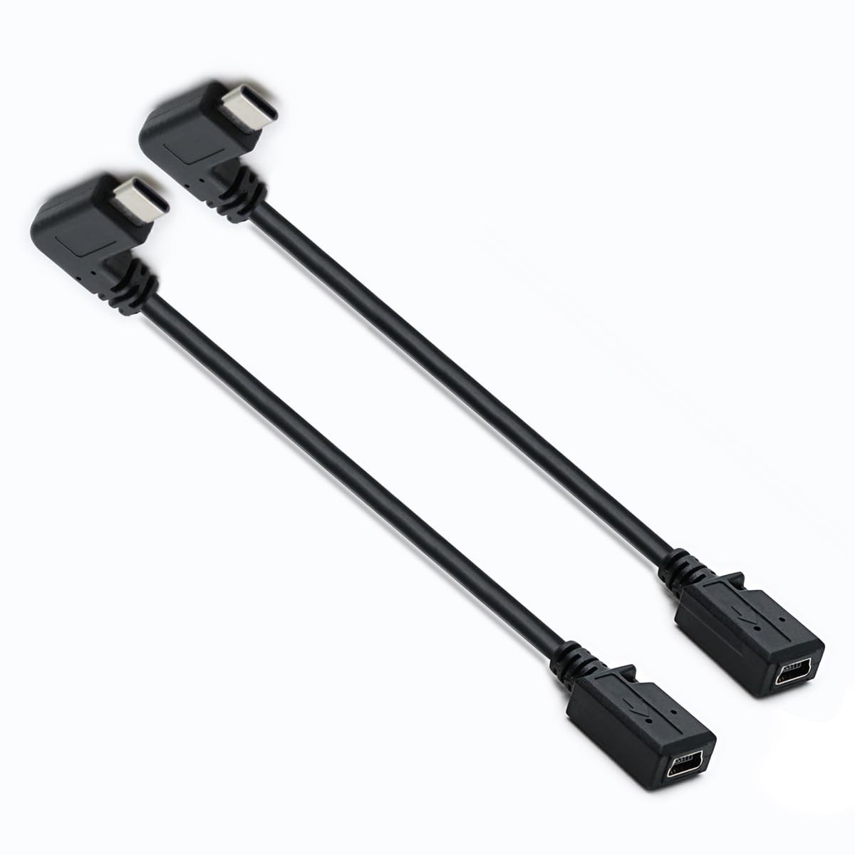 2-Pack 90 Degree USB Type C Male to Mini USB femlae CableUSB 3.1 Male to Mini...