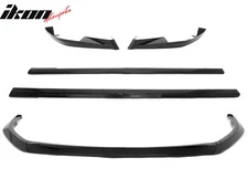Fits 23-24 Toyota GR Corolla AS Style Front Lip& Side Skirts& Aprons Gloss Black
