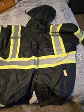 ML Kishigo WJ9013 2XL Hi-Vis Reflective Hooded Work Jacket Black