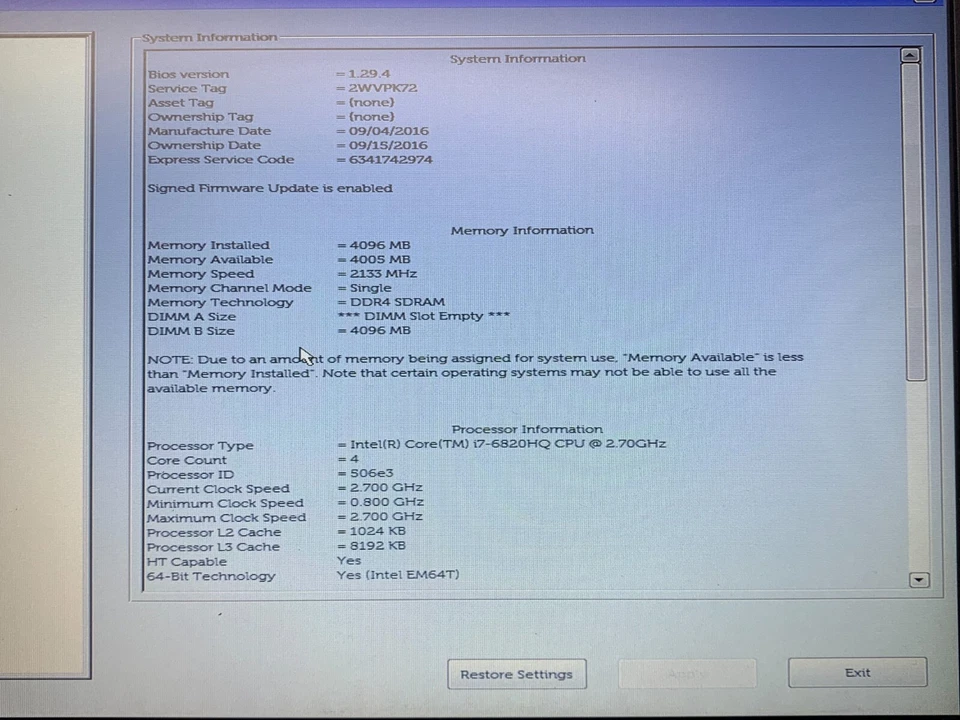 Dell Latitude E5470 14" LAPTOP / i7-6TH / 4GB RAM / 128GB M.2 / OS (OFFERS OK) - Image 4 of 4