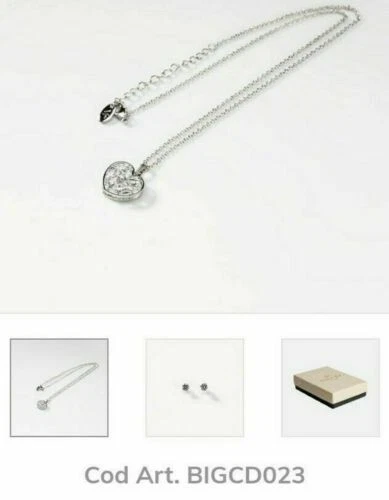 Parure di bigiotteria d'argento di pietra principale zircone