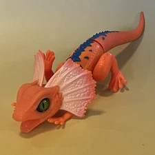 Robo Alive Orange Light-Up Frill Neck Lizard TESTED