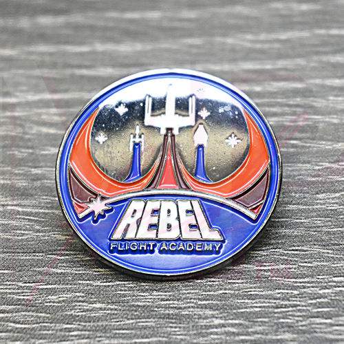 Star Wars Pins Collectible Hard Enamel Black Rubber Clutch REBEL FLIGHT ACADEMY - Picture 3 of 5