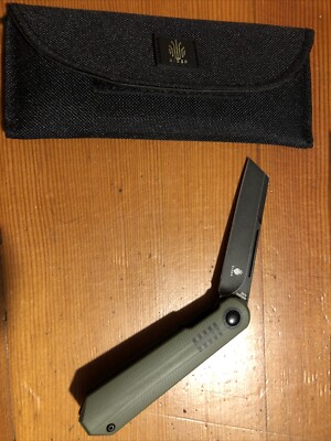 KIZER DE L' ORME Front Flipper Folding Knife KI3570A3 Green Black Discontinued!