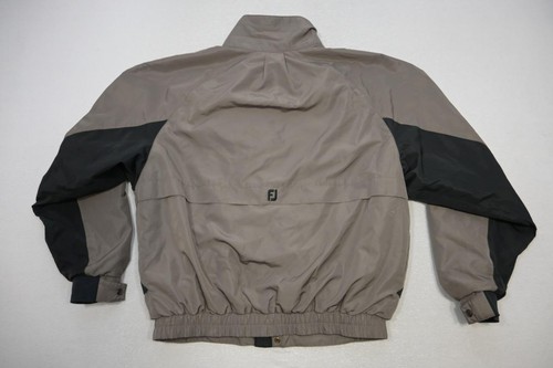 FootJoy DryJoys Golf Windbreaker Jacket Gray/brown Full Zip Mens Size Large - Picture 8 of 9