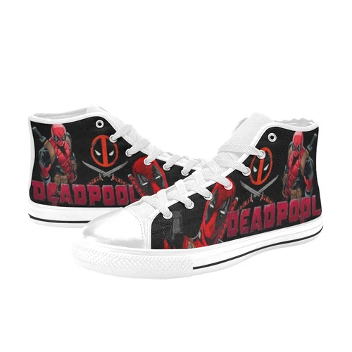 Deadpool Sneakers Custom High Top Men's Canvas Shoes