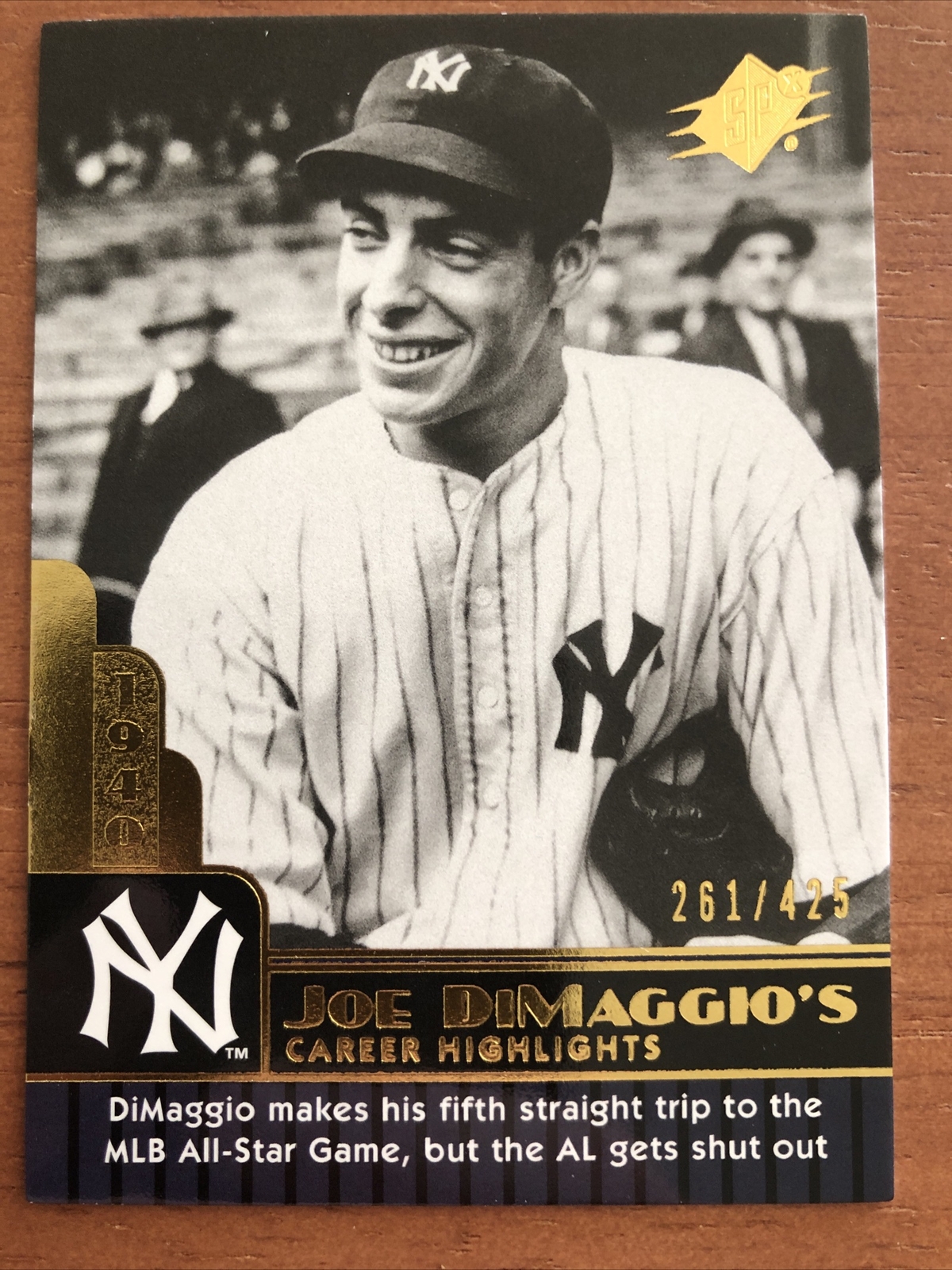 2009 SPx - Joe DiMaggio Career Highlights #JD-32 Joe DiMaggio /425 for ...