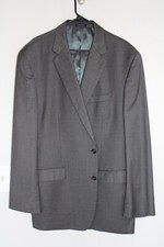 GRAY RALPH LAUREN 100 WOOL SPORT COAT sz 50L pinstriped suit jacket