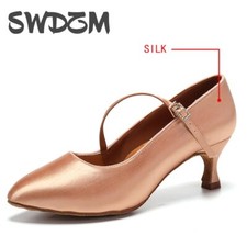 Latin Dance Shoes Modern Pole Dance Shoes Middle Heel Closed Toe Latin Shoes