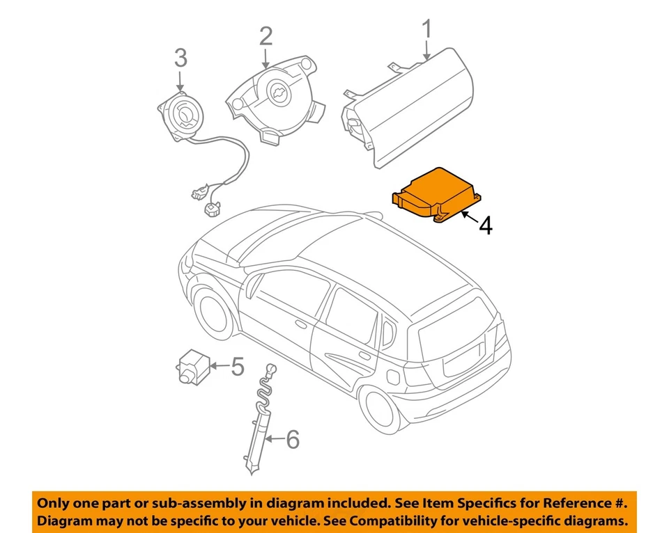 Used Air Bag Module fits: 2004 Chevrolet Aveo Air Bag below front console Grade Foto 3 de 4