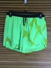 Nike Mens Size Large Neon Green Running Division Athletic Shorts YS-595