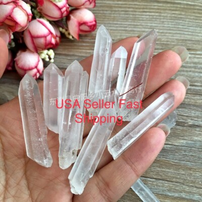 #ad 50g Tibet Nice Lot Natural Clear Quartz Crystal Points Wand Specimen US Seller $9.89