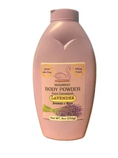 Pure Cornstarch Absorbent Body Powder - 100% Talc-Free with Lavender 8oz (226g)