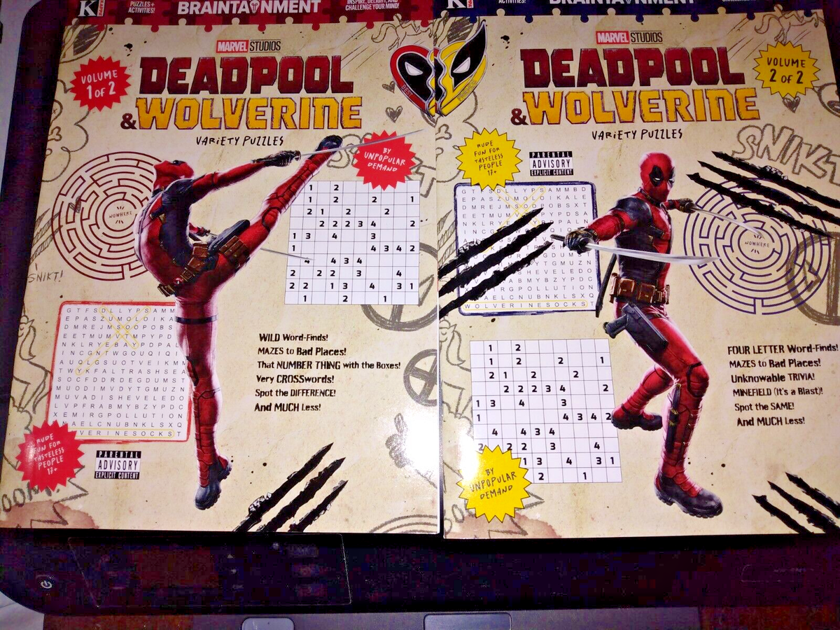 Deadpool & Wolverine Variety Puzzles Volume 1 & 2 Marvel /20th