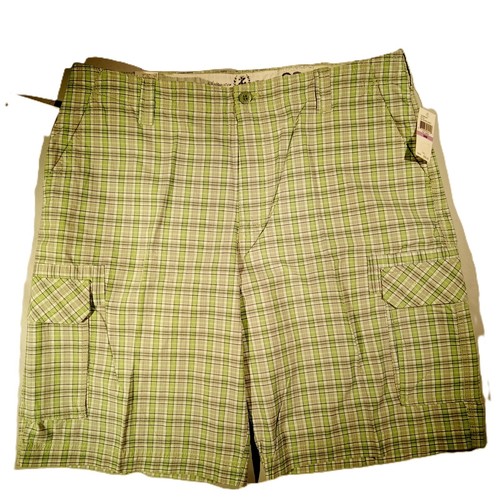Pantalones Cortos IZOD Agua Salada Talla 38 Balsa Verde Cuadros Preppy Playa Algodón Carga Nuevos con Etiquetas - Imagen 5 de 8