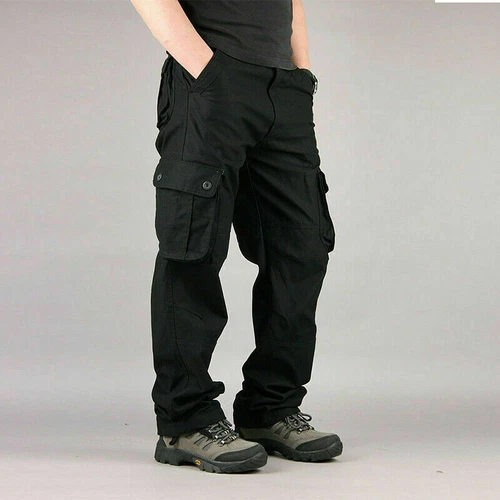 Men's   Outdoor Pocket Pants Tactical Cargo Army Work Trousers Plus Size - Picture 14 of 27