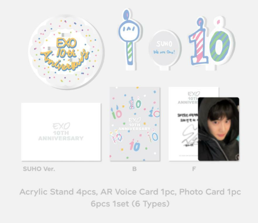 EXO 10th Anniversary OFFICIAL MD GOODS Acrylic Stand & AR EXO 10th Anniversary OFFICIAL MD GOODS Acrylic Stand & AR