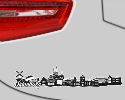 Samunshi Oldenburg Skyline Aufkleber Sticker Autoaufkleber City Gedruckt