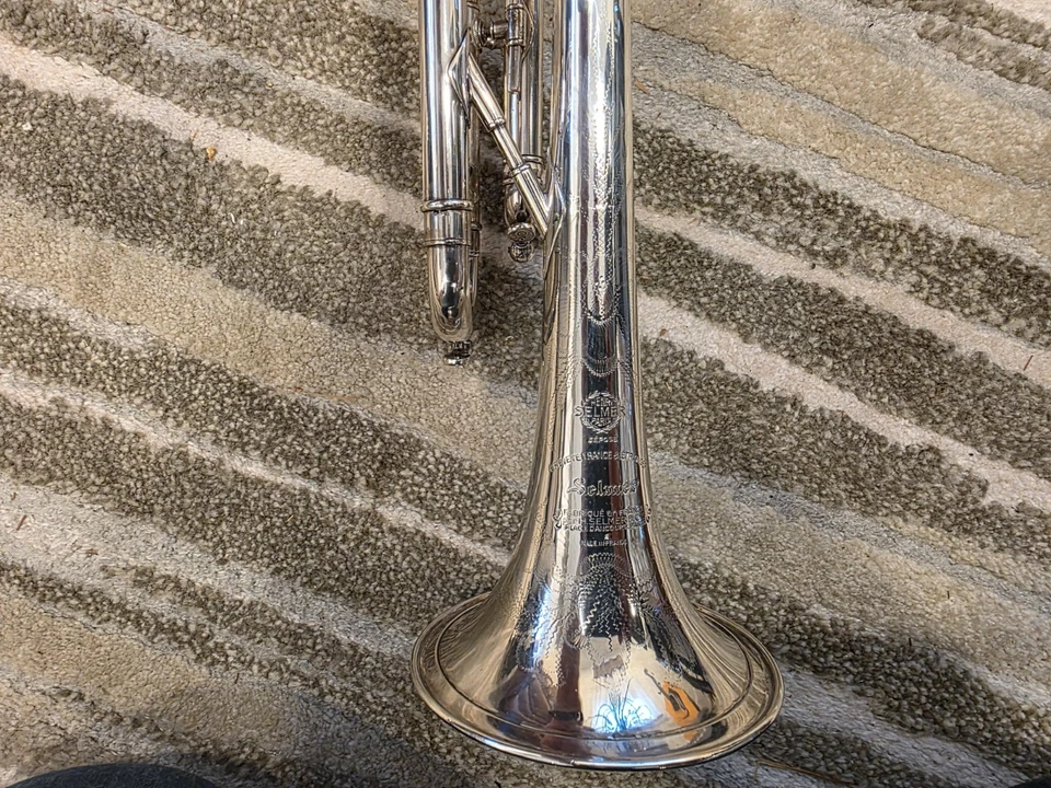 Selmer Bb 小号 银色 24B K 改装 状况非常好 — 第 4/4 张图片