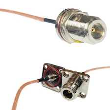 RG316 N FEMALE BULKHEAD to N Female Flange O-Ring RF Cable Rapid-SHIP LOT