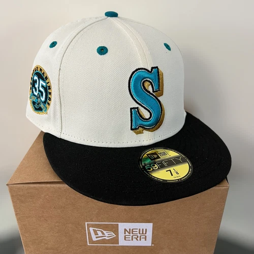 7 1/8 Hat Club Exclusive Seattle Mariners Tropics Two Tone Off White Teal