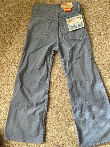 80s Baby Blue Wide Leg Levi’s Corduroy - Picture 2 of 6