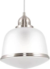Kira Home Alina 9" Pendant or Semi-Flush Ceiling Light Fixture Brushed Nickel