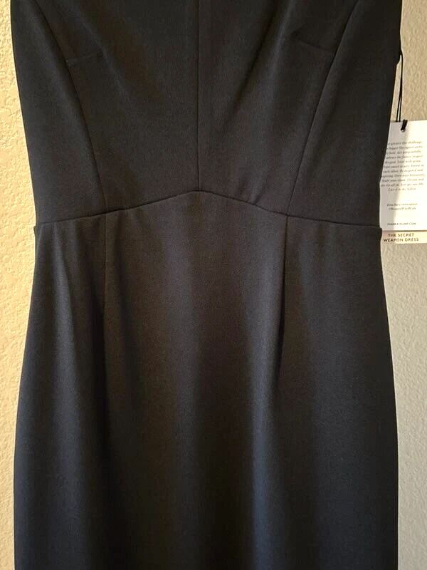 UNDERCOVER Abito tubino Ivanka Trump Secret Weapon in maglia a compressione ~ taglia 8 ~ nero ~ NUOVO