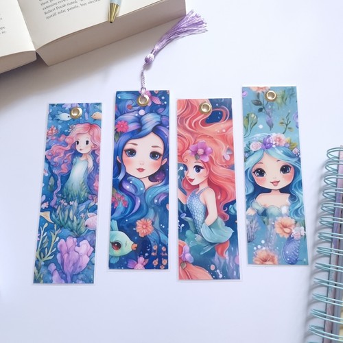 Kids Children Mermaid Princess Bookmarks Unique Bookworm Gift Book Lover Reader - Picture 5 of 7