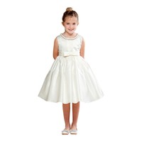 Crayon Kids Big Girls Ivory Shiny Pearl Bow Detail Flower Girl Dress 9/10 on sale Crayon Kids Big Girls Ivory Shiny Pearl Bow Detail Flower Girl Dress 9/10 on sale