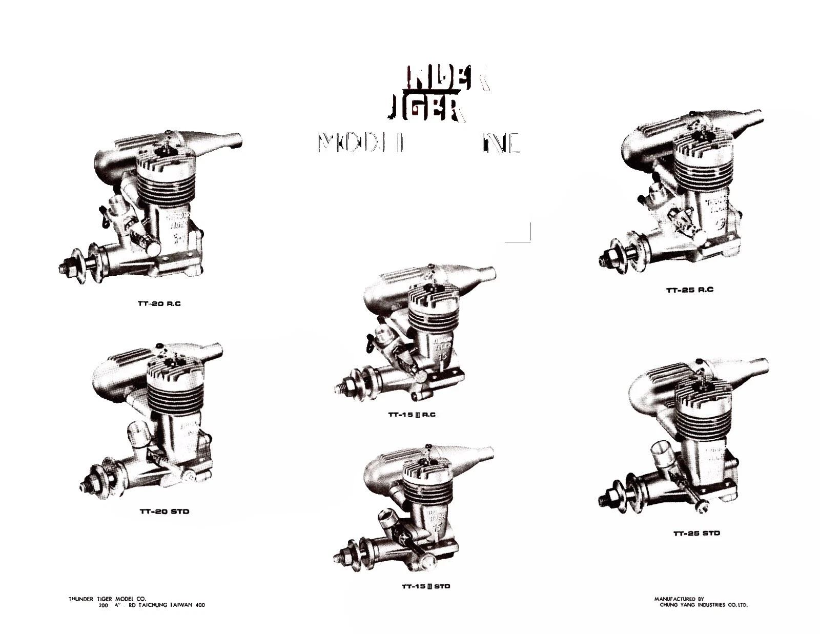 Modelo RC Thunder Tiger Planos, plantillas y manuales de modelos