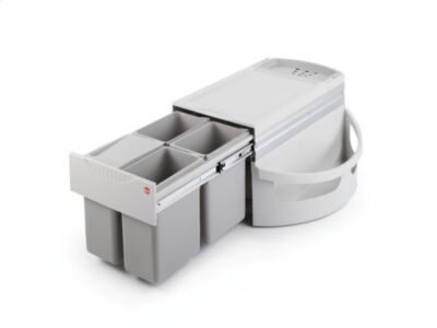Rondo 3 Plus, waste collector for corner cabinets, light grey