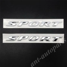 2x Chrome Sport S Racing Car Trunk Rear Fender Side Emblem Badge Decal Stickers