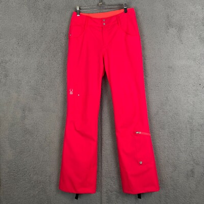 Spyder Neon Pink Thinsulate Ski Pants Women Size 6 Waterproof Insulated SnowGear
