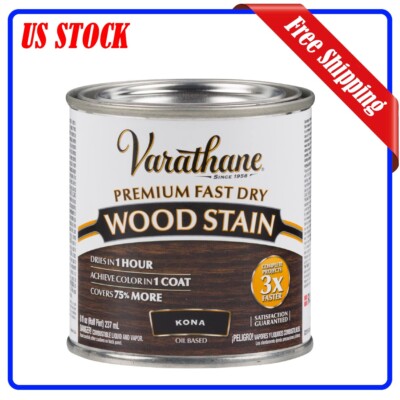 Varathane 262029 Premium Fast Dry Wood Stain, Half Pint, Kona, 8 Fl Oz