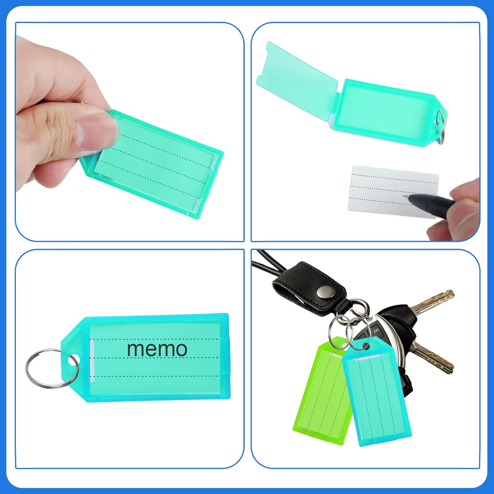 Targhette Portachiavi Scrivibili 40 Pezzi - Etichette Per Chiavi, Valigie E Animali Domestici | 8 Color - Foto 7