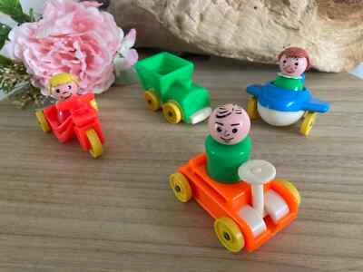 20⚜️ Ancien Petits Véhicule Voyageurs Avion Train Voiture Fisher Price Réf 656 - Photo 1/3