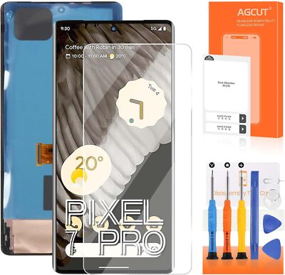 OLED For Google Pixel 7 Pro 5G GP4BC LCD Display Touch Glass Replacement + Frame