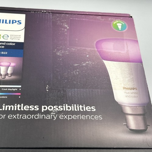 Philips Hue B22 Starter Kit | 2 x Smart Bulb & Bridge | White & Color | Sealed - Picture 3 of 12