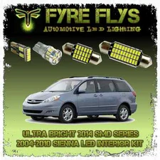 White LED interior lights package kit for 2004-10 Sienna 13 pcs 3014 series SMD