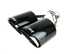 Netami 3 To 4 Dual Exhaust Tip Carbon Fiber Stainless Steel Polish 3 Idx 4od ...