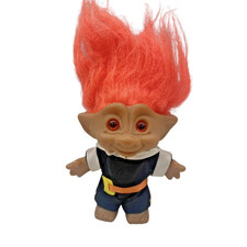 Vintage ACE Pilgrim Thanksgiving 5" Troll Doll With Outfit and Orange Hair Eyes