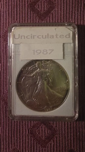 1987 American Silver Eagle 1 oz .999 Fine Silver $1 Coin Early Year