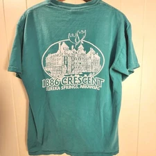 The 1886 Cresent Hotel T- Shirt Medium Teal Green Ghosts Haunted Hotel