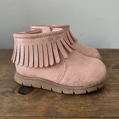 Carter's Pink Fringe Ankle Bootie Baby Girl Toddler Size US 5 M
