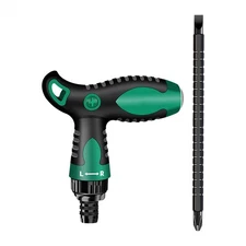 T-shape Torque Screwdriver With Dual Head Bit T Handle Ratchet Screwdriver